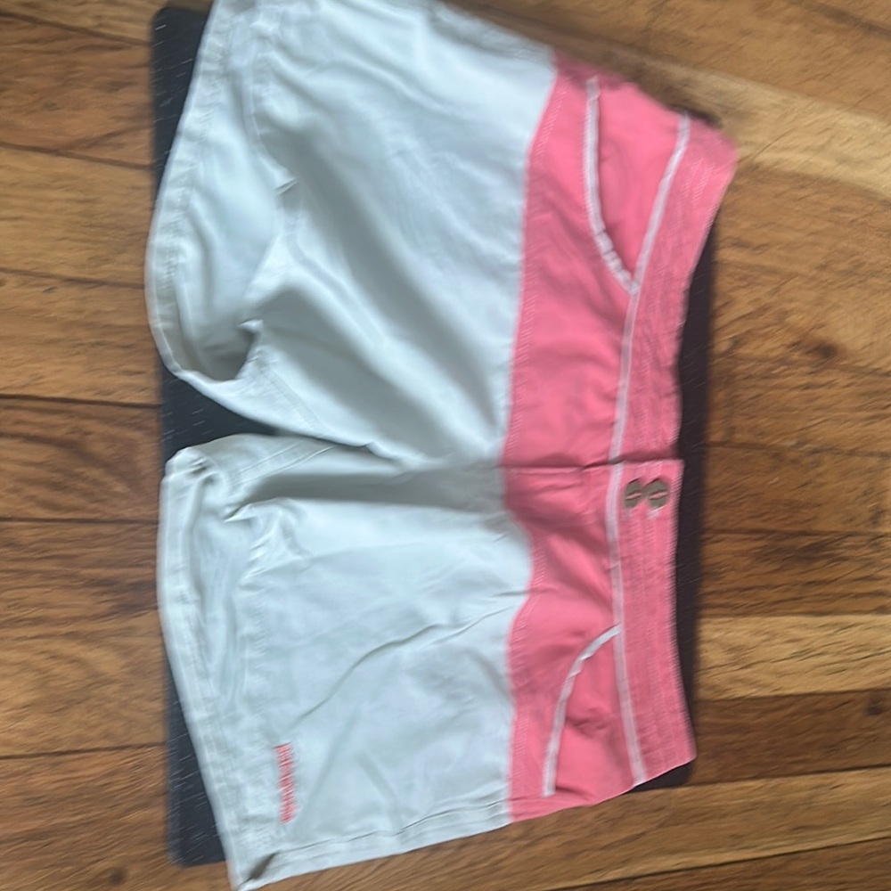 Patagonia White and Pink Athletic Shorts Lightweight Moisture-Wicking